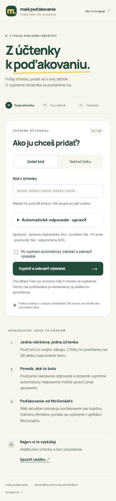 Úvodná stránka na mobilnej šírke 390 pixelov